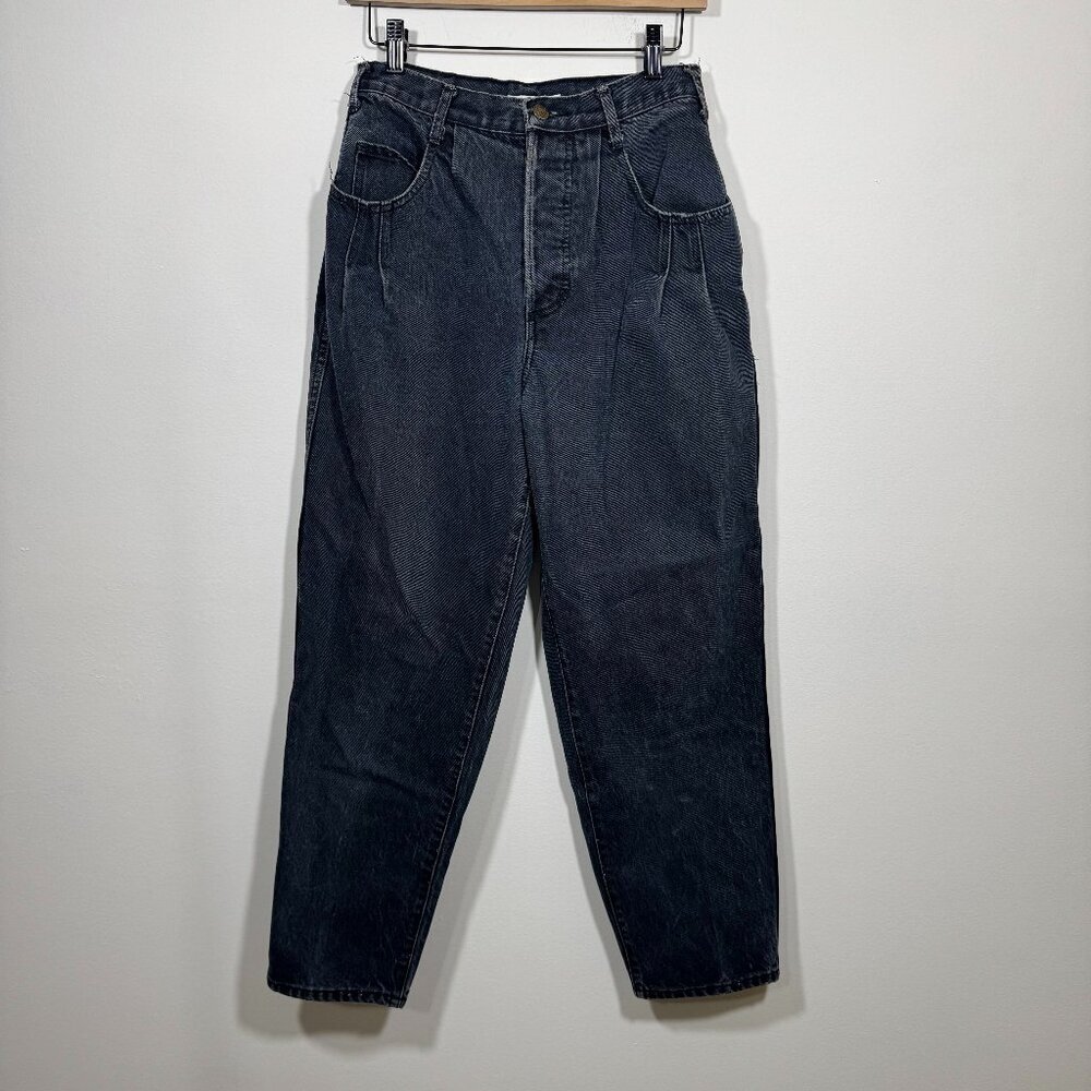 Vtg 90s GUESS Marciano Women's Black Mom Jeans Button Fly Size 31